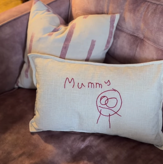 bespoke embroidery cushion